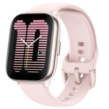 Imagem de Amazfit Active Smart Watch com GPS, chamadas Bluetooth e música, bateria de 14 dias, display AMOLED de 1,75" e Alexa embutido, relógio de fitness para Android e Iso (Pink)