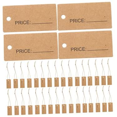 Imagem de LALAFINA 100 Unidades etiqueta de preço etiquetas amarradas da mercadoria tags ção graváveis etiquetas adesivas etiqueta para presente rótulos etiquetas de presente