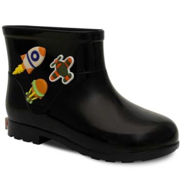 Imagem de Bota Infantil Galocha Masculina Nº 21ao26 Menino Aereo 09.32 (Preto, BR, Criança de 1 a 3 anos, Numérico, 22)