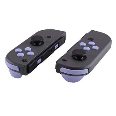 Imagem de eXtremeRate Reposição ABXY Direção Teclas SR SL L R ZR ZL ZL Botões de acionamento molas, conjunto completo de botões de reparo kits com ferramentas para Nintendo Switch Joy-Con JoyCon Shell não incluído, Light Violet, NS Full Set Buttons