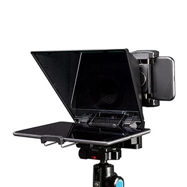 Imagem de CamKoo Teleprompters CT2 para iPad, smartphone, tablets, câmeras DSLR, aplicativo ajustável, compatível com iOS/Android, kit teleprompter portátil com controle remoto e anéis adaptadores de lente para fazer transmissão ao vivo
