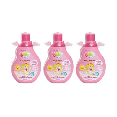 Imagem de Oleo Corporal Muriel Baby 100Ml Rosa - Kit Com 3Un