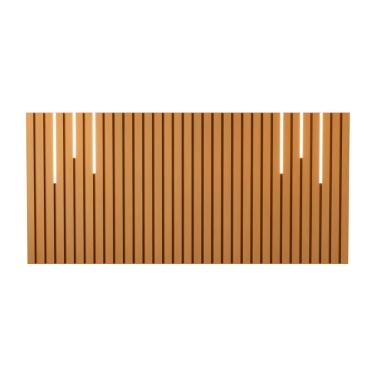 Imagem de Cabeceira de Casal Ripado com Led Sorrento Nature