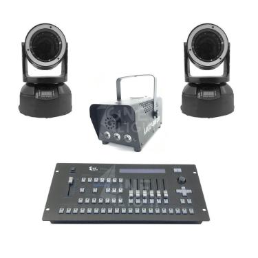 Imagem de Kit 2 Mini Moving Beam + Máquina De Fumaça 600W + Mesa Pilot