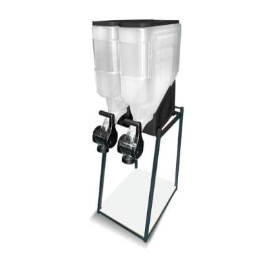 Imagem de Dispenser Mecpet 2 Módulos 35l 15kg Porta Ração Cereais Preto