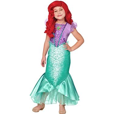 Imagem de Spirit Halloween Fantasia infantil da Princesa Ariel da Disney - 3-4T