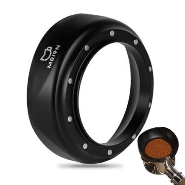 Imagem de MEION Funil de dosagem de 58 mm, funil de dosagem de café expresso magnético compatível com filtro de portafilter de 58 mm, funil de filtro de café expresso (58 mm, preto)