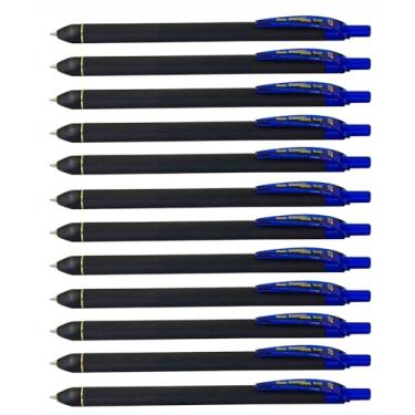 Imagem de Pentel Caneta de gel líquido EnerGel Kuro (0,7 mm), linha média, tinta azul, pacote com 12 (BL437R1-C)