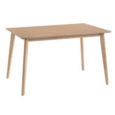Imagem de Mesa De Jantar Finlândia Rivattis Retangular 120 Cm Tampo Em Mdf Natural Base Madeira Seringueira