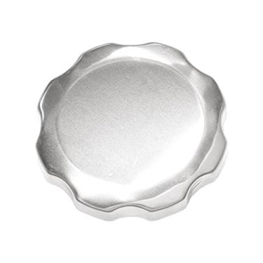 Imagem de LDEXIN Tampa de tanque de combustível de gás de metal com acabamento cromado para motores de motor GX160 GX200 GX240 GX270 GX340 GX390 5.5HP 6.5HP, motos, diâmetro externo de 72 mm.