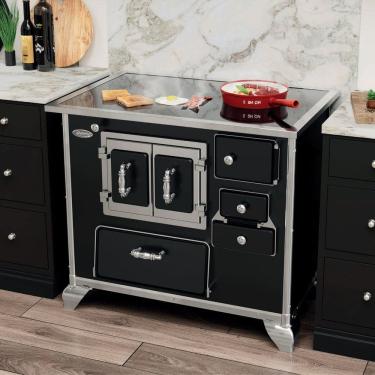 Imagem de Fogão a Lenha N2 Gabinete Porta Dupla Vitroceramico L/e Preto