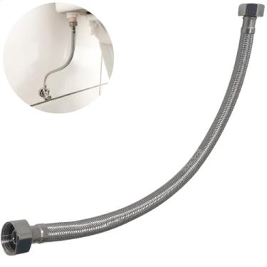 Imagem de Dona D Cor, Mangueira Torneira Fria Inox 304 Trançado 40cm Femea Femea Engate Flexivel Rabicho Entrada De Agua Quente Fria Vaso Sanitário Caixa Acoplada Banheiro