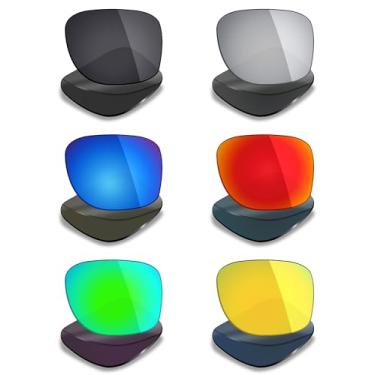 Imagem de Mryok 6 pares de lentes polarizadas de substituição para óculos de sol Oakley Coldfuse - preto furtivo/vermelho fogo/azul gelo/titânio prateado/verde esmeralda/ouro 24K