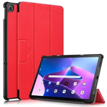 Imagem de Capa para Lenovo Tab K10 Pro tb223fc tb226xc capa de couro dobrável magnético para tablet Lenovo Tab K10 Pro 10,6 polegadas (vermelha, para Lenovo Tab K10 Pro)