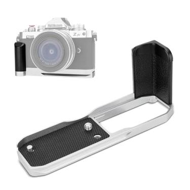Imagem de JJC Placa de liberação rápida segura de metal sólido suporte L suporte para câmera Nikon Zfc Z fc substitui Nikon Z fc-GR1 Punho de mão prata