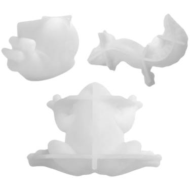 Imagem de SEWACC Moldes de resina de caracol de sapo lagarto de silicone resina animal 3D moldes de fundição de répteis Gecko moldes de fundição epóxi para artesanato de fundição de resina faça você mesmo