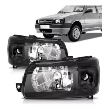 Imagem de Par Farol Uno Fiorino 2004 2005 2006 2007 2008 2009 2010 2011 2012 2013 Máscara Negra