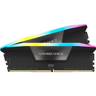 Imagem de CORSAIR VENGEANCE RGB DDR5 RAM 48GB (2x24GB) 6400MHz CL36 Intel XMP iCUE Memória de computador compatível - Preto (CMH48GX5M2B6400C36)