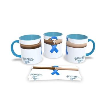 Imagem de Canecas Azul de Porcelana Personalizadas Novembro Azul (Mod.13)