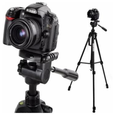 Imagem de Tripé para Câmera Digital Com Nível e Suporte Para Celular 1.80 Mts - 