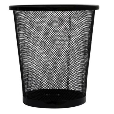 Imagem de Lixeira Redonda Office Preta 5L Escritorio 22cm - GUELPLUS