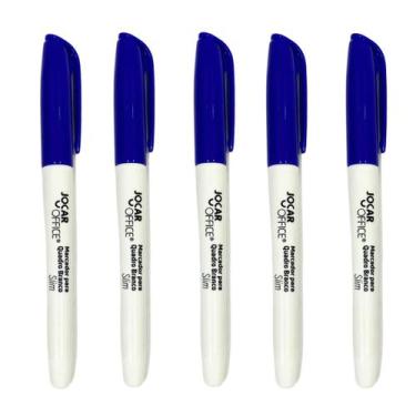 Imagem de Kit Com 5 Marcadores Para Quadro Branco Slim Papelaria 1UN - Jocar Off