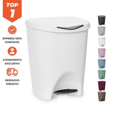 Imagem de Lixeira Escritorio Cozinha Banheiro C/ Pedal 7,5l Plast. - Usual Utili