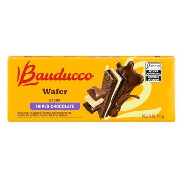 Imagem de Biscoito Wafer Triplo Chocolate Bauducco 140g