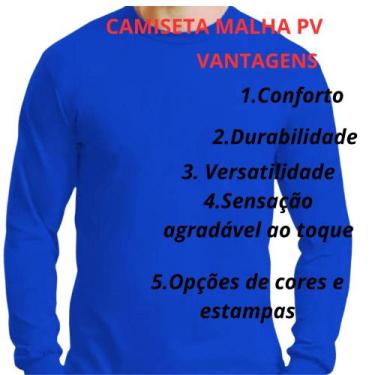 Imagem de Kit 3 Camiseta Básica infantil Menino e Menina Unisex  Manga Longa 100