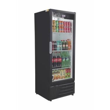 Imagem de Refrigerador Expositor Vertical Frilux 410 Litros Preto Porta de Vidro