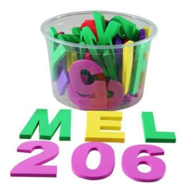 Imagem de Alfabeto Móvel Eva Carlu Brinquedos 46 Peças