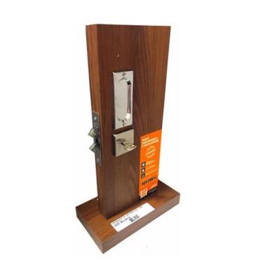 Imagem de Kit Fechadura De Porta Banheiro De Correr C/ 2 Conchas Puxador - stam