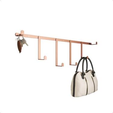Imagem de Cabideiro Industrial Decorativo Ferro Cobre 65x16x5cm - RDS Metalúrgic