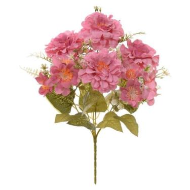 Imagem de BUQUE DE FLORES CRISANTEMO X7 ROSA 42cm - Flor Arte