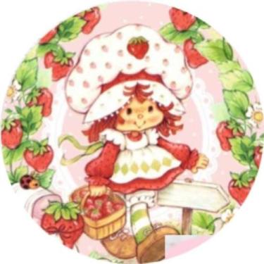 Imagem de Painel Redondo Tecido Sublimado 3D Moranguinho Frd-5973 - Felicitá