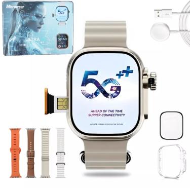 Imagem de Smartwatch Ultra 3 Ai Android Chip 5g Câmera Wi-fi GPS NFC