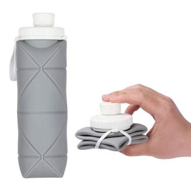 Imagem de Garrafa Dobrável 600ml Ideal Para Academia Sem Cheiro - DESERT