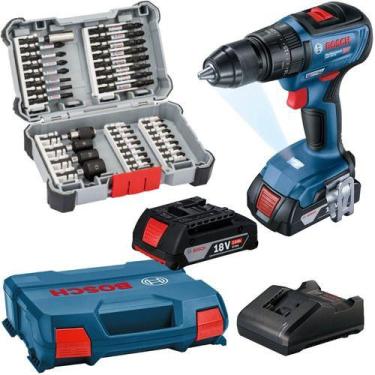 Imagem de Parafusadeira Furadeira Bosch Gsb 18v 50 Kit 36 Peças Bits