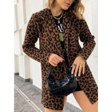 Imagem de Kimono Cardigan Xadrez Onca Tricot Feminina Tendência E Moda - liberty