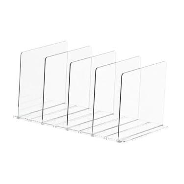 Imagem de WeiLaiKeQi Divisores de prateleira de acrílico Armários portáteis Organização de armários Separadores de tábuas de partição de roupas para cozinha Quarto Sapatos, 5 Peças