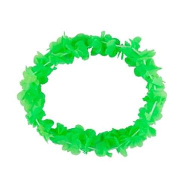 Imagem de Colar Havaiano Hula Hula Verde - 90cm - Extra Festas