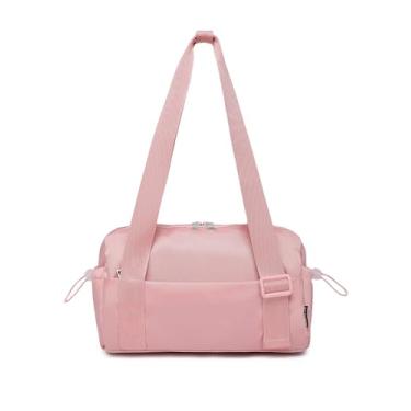 Imagem de Pequena bolsa de ginástica feminina com compartimento molhado, leve, impermeável, fofa para meninas, treino, esportes, viagens, rosa, Bolsa de ginástica pequena para mulheres ou meninas