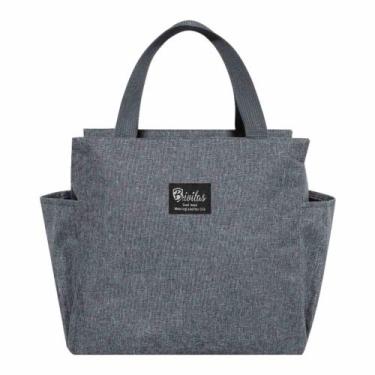 Imagem de Bolsa Térmica Grande Dupla Folha de Alumínio Marmita Passeio Trabalho 
