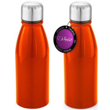 Imagem de Kit 2x Squeeze Alumínio 500 ml Wave TopGet Laranja