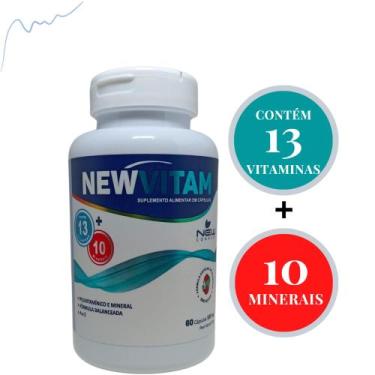 Imagem de Polivitaminico Concentrado NewVitam Vitaminas e Minerais de A A Z 120 