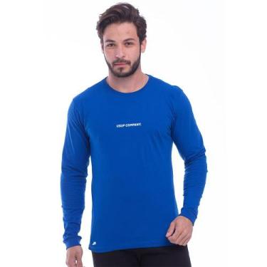 Imagem de Blusa Manga Longa Masculina Camisa de Frio Inverno Leve USUP, Azul, GG