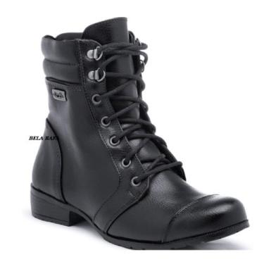Imagem de Bota Botina Coturno Militar Feminina Cano Médio  (JO600) - Mena Infini