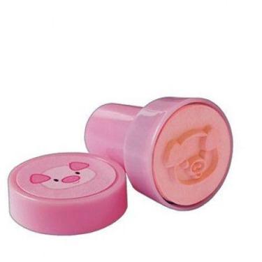 Imagem de Carimbo Escolar Fun Animais Coloridos Divertidos - Tilibra, Porquinho