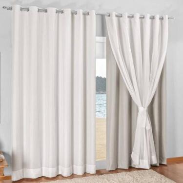 Imagem de Cortina Blackoute Com Voil 3,00x2,70 Quarto Sala - Bridi's