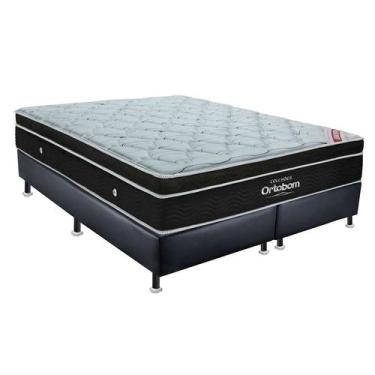 Imagem de Conjunto Cama Box Cori com Colchão King Molas Ensacadas Elegant (28x18